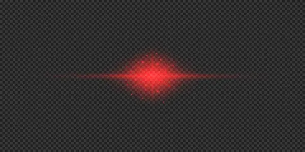 Световое Воздействие Бликов Объектива Красный Горизонтальный Светящийся Световой Эффект Звездопада — стоковый вектор