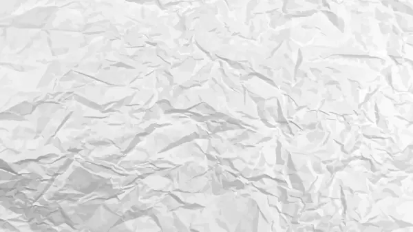 Белый Чистый Скомканный Бумажный Фон Горизонтальный Смятый Пустой Бумажный Шаблон — стоковый вектор