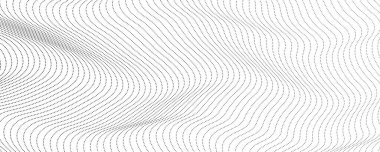 Yarım tonluk tek renkli arkaplan ve akışkan noktalar. Siyah beyaz soyut dalga dokusu. Vektör illüstrasyonu