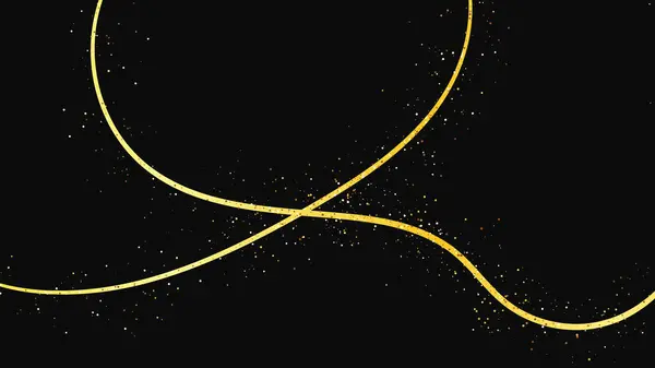Золотая Блестящая Конфетти Волна Звездная Пыль Фон Золотыми Магическими Блестками — стоковый вектор