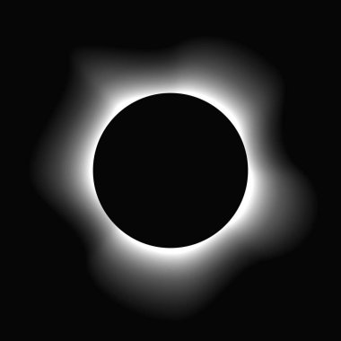 Çemberi gradyanla aydınlat. Siyah arkaplanda beyaz yuvarlak neon pankart var. Vektör illüstrasyonu