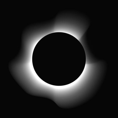 Çemberi gradyanla aydınlat. Siyah arkaplanda beyaz yuvarlak neon pankart var. Vektör illüstrasyonu