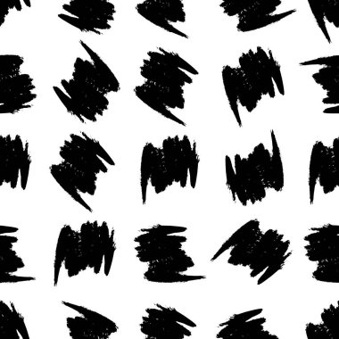 Koyu elle çizilmiş kusursuz desen beyaz arka planda karalama lekesi. Soyut grunge dokusu. Vektör illüstrasyonu
