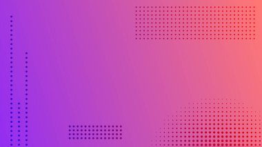 Noktalı soyut menekşe eğimli geometrik arkaplan. Başlık pankartı. Parlak soyut sunum arkaplanı. Vektör illüstrasyonu