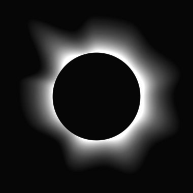 Çemberi gradyanla aydınlat. Siyah arkaplanda beyaz yuvarlak neon pankart var. Vektör illüstrasyonu