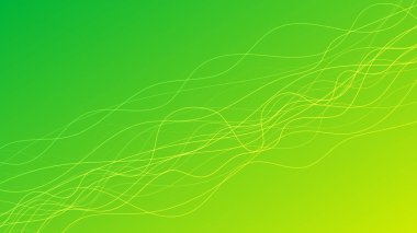 Dalga ışınlarıyla soyut eğimli arkaplan. Hareket bulanık beyaz kıvrımlı soyut yeşil eğimli arkaplan. Başlık pankartı. Parlak soyut sunum arkaplanı. Vektör illüstrasyonu