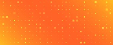 Kareli soyut geometrik arkaplan. Boş boşluklu turuncu piksel arkaplan. Vektör illüstrasyonu