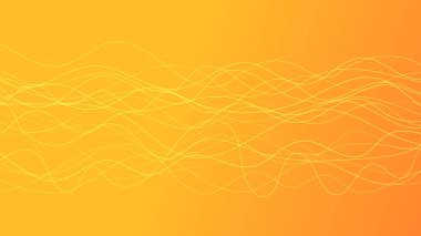 Dalga ışınlarıyla soyut eğimli arkaplan. Hareketi bulanık beyaz kıvrımlı soyut sarı eğimli arkaplan. Başlık pankartı. Parlak soyut sunum arkaplanı. Vektör illüstrasyonu