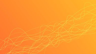 Dalga ışınlarıyla soyut eğimli arkaplan. Hareketi bulanık beyaz kıvrımlı soyut sarı eğimli arkaplan. Başlık pankartı. Parlak soyut sunum arkaplanı. Vektör illüstrasyonu