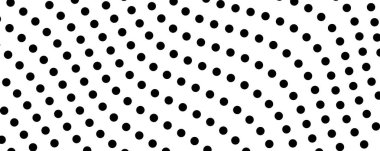 Yarım tonluk tek renkli arkaplan ve akışkan noktalar. Siyah beyaz soyut dalga dokusu. Vektör illüstrasyonu