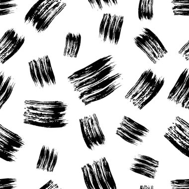 Koyu elle çizilmiş kusursuz desen beyaz arka planda karalama lekesi. Soyut grunge dokusu. Vektör illüstrasyonu