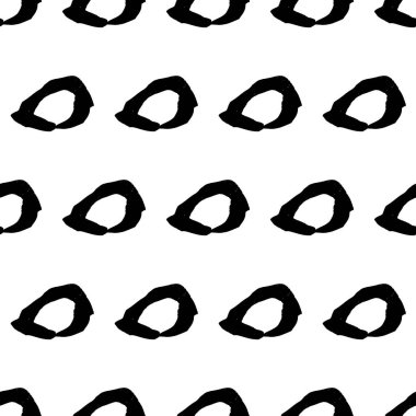 Kusursuz desenli, el çizimi, beyaz zemin üzerine çizilmiş karalama çemberleri. Soyut grunge dokusu. Vektör illüstrasyonu