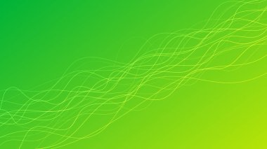 Dalga ışınlarıyla soyut eğimli arkaplan. Hareket bulanık beyaz kıvrımlı soyut yeşil eğimli arkaplan. Başlık pankartı. Parlak soyut sunum arkaplanı. Vektör illüstrasyonu