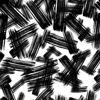 Koyu elle çizilmiş kusursuz desen beyaz arka planda karalama lekesi. Soyut grunge dokusu. Vektör illüstrasyonu