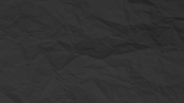 Siyah, buruşuk kağıt arka plan. Posterler ve afişler için yatay olarak buruşmuş boş kağıt şablonu. Vektör illüstrasyonu
