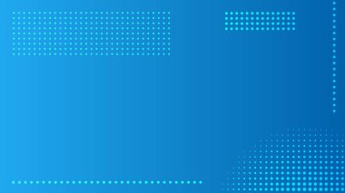 Noktalı soyut mavi eğimli geometrik arkaplan. Başlık pankartı. Parlak soyut sunum arkaplanı. Vektör illüstrasyonu