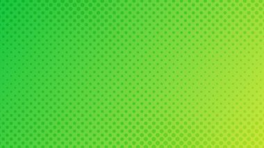 Noktalı arka plan. Çizgi roman tarzında yeşil pop sanat deseni. Renkli nokta dokusu. Vektör illüstrasyonu