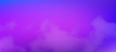 Bulutlu modern mor eğimli arka planlar. Başlık pankartı. Parlak soyut sunum arkaplanı. Vektör illüstrasyonu