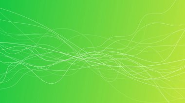 Dalga ışınlarıyla soyut eğimli arkaplan. Hareket bulanık beyaz kıvrımlı soyut yeşil eğimli arkaplan. Başlık pankartı. Parlak soyut sunum arkaplanı. Vektör illüstrasyonu