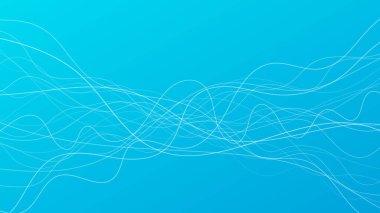 Dalga ışınlarıyla soyut eğimli arkaplan. Hareket bulanık beyaz kıvrımlı soyut mavi eğimli arkaplan. Başlık pankartı. Parlak soyut sunum arkaplanı. Vektör illüstrasyonu
