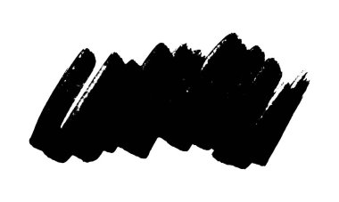 Siyah kalemle karala. Doodle tarzı karalama. Beyaz arkaplanda siyah el çizimi tasarım elemanı. Vektör illüstrasyonu