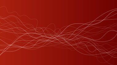 Dalga ışınlarıyla soyut eğimli arkaplan. Hareket bulanık beyaz kıvrımlı soyut kırmızı eğimli arkaplan. Başlık pankartı. Parlak soyut sunum arkaplanı. Vektör illüstrasyonu