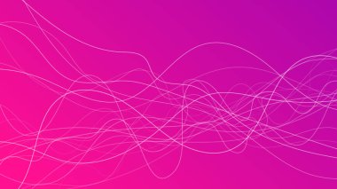 Dalga ışınlarıyla soyut eğimli arkaplan. Hareket bulanık beyaz kıvrımlı soyut pembe eğimli arkaplan. Başlık pankartı. Parlak soyut sunum arkaplanı. Vektör illüstrasyonu