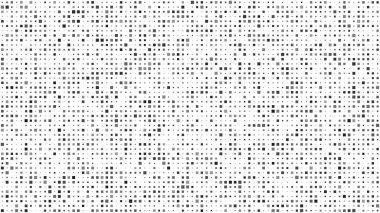 Kareli soyut geometrik arkaplan. Beyaz üzerine gri pikseller ve boş alan. Dijital iş arkaplanı. Vektör illüstrasyonu