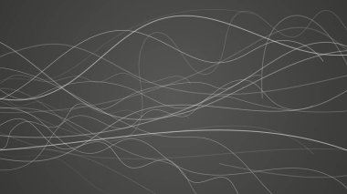 Dalga ışınlarıyla soyut eğimli arkaplan. Hareketi bulanık beyaz kıvrımlı soyut koyu eğimli arkaplan. Başlık pankartı. Parlak soyut sunum arkaplanı. Vektör illüstrasyonu