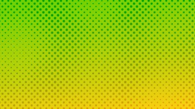 Noktalı arka plan. Çizgi roman tarzında yeşil pop sanat deseni. Renkli nokta dokusu. Vektör illüstrasyonu