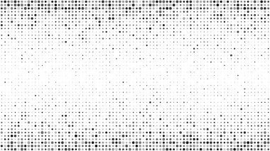 Noktalı soyut geometrik arkaplan. Beyaz üzerine gri pikseller ve boş alan. Dijital iş arkaplanı. Vektör illüstrasyonu