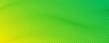 Yarım ton arkaplan ve akıcı noktalar. Yeşil soyut dalga dokusu. Vektör illüstrasyonu