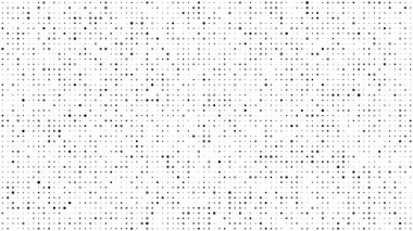 Noktalı soyut geometrik arkaplan. Beyaz üzerine gri pikseller ve boş alan. Dijital iş arkaplanı. Vektör illüstrasyonu
