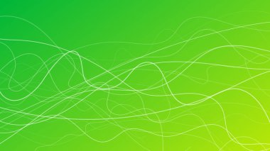 Dalga ışınlarıyla soyut eğimli arkaplan. Hareket bulanık beyaz kıvrımlı soyut yeşil eğimli arkaplan. Başlık pankartı. Parlak soyut sunum arkaplanı. Vektör illüstrasyonu