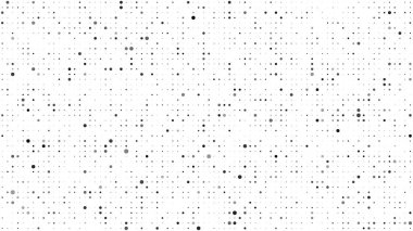 Noktalı soyut geometrik arkaplan. Beyaz üzerine gri pikseller ve boş alan. Dijital iş arkaplanı. Vektör illüstrasyonu