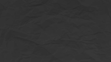 Siyah, buruşuk kağıt arka plan. Posterler ve afişler için yatay olarak buruşmuş boş kağıt şablonu. Vektör illüstrasyonu