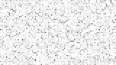 Kareli soyut geometrik arkaplan. Beyaz üzerine gri pikseller ve boş alan. Dijital iş arkaplanı. Vektör illüstrasyonu