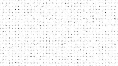 Noktalı soyut geometrik arkaplan. Beyaz üzerine gri pikseller ve boş alan. Dijital iş arkaplanı. Vektör illüstrasyonu