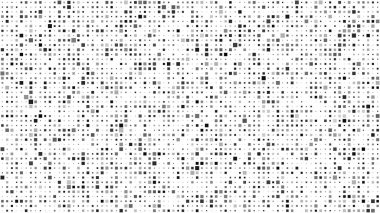 Kareli soyut geometrik arkaplan. Beyaz üzerine gri pikseller ve boş alan. Dijital iş arkaplanı. Vektör illüstrasyonu