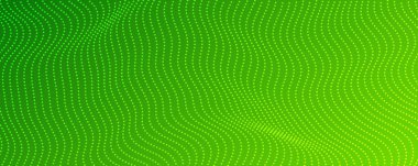Yarım ton arkaplan ve akıcı noktalar. Yeşil soyut dalga dokusu. Vektör illüstrasyonu