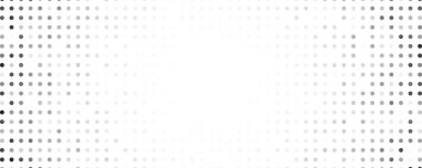 Noktalı arka plan. Çizgi roman tarzında siyah ve beyaz pop sanatları. Tek renkli nokta dokusu. Vektör illüstrasyonu