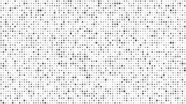 Noktalı soyut geometrik arkaplan. Beyaz üzerine gri pikseller ve boş alan. Dijital iş arkaplanı. Vektör illüstrasyonu