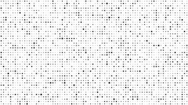 Noktalı soyut geometrik arkaplan. Beyaz üzerine gri pikseller ve boş alan. Dijital iş arkaplanı. Vektör illüstrasyonu