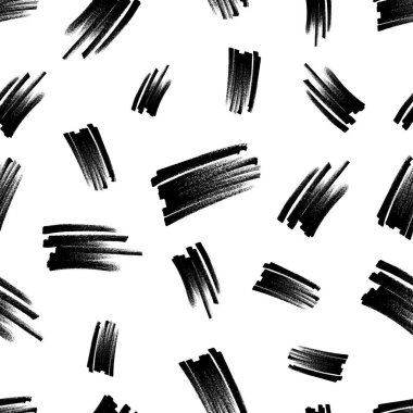 Koyu elle çizilmiş kusursuz desen beyaz arka planda karalama lekesi. Soyut grunge dokusu. Vektör illüstrasyonu