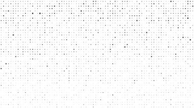 Kareli soyut geometrik arkaplan. Beyaz üzerine gri pikseller ve boş alan. Dijital iş arkaplanı. Vektör illüstrasyonu