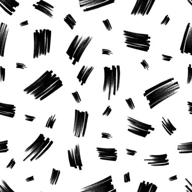Koyu elle çizilmiş kusursuz desen beyaz arka planda karalama lekesi. Soyut grunge dokusu. Vektör illüstrasyonu