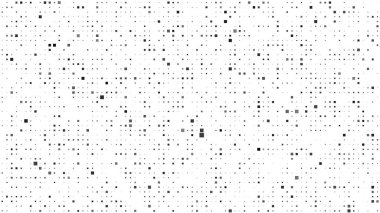 Kareli soyut geometrik arkaplan. Beyaz üzerine gri pikseller ve boş alan. Dijital iş arkaplanı. Vektör illüstrasyonu