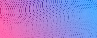 Yarım ton arkaplan ve akıcı noktalar. Violet soyut dalga dokusu. Vektör illüstrasyonu