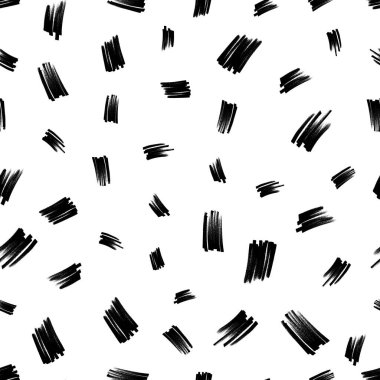 Koyu elle çizilmiş kusursuz desen beyaz arka planda karalama lekesi. Soyut grunge dokusu. Vektör illüstrasyonu