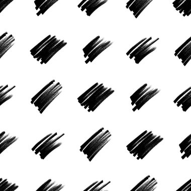 Koyu elle çizilmiş kusursuz desen beyaz arka planda karalama lekesi. Soyut grunge dokusu. Vektör illüstrasyonu